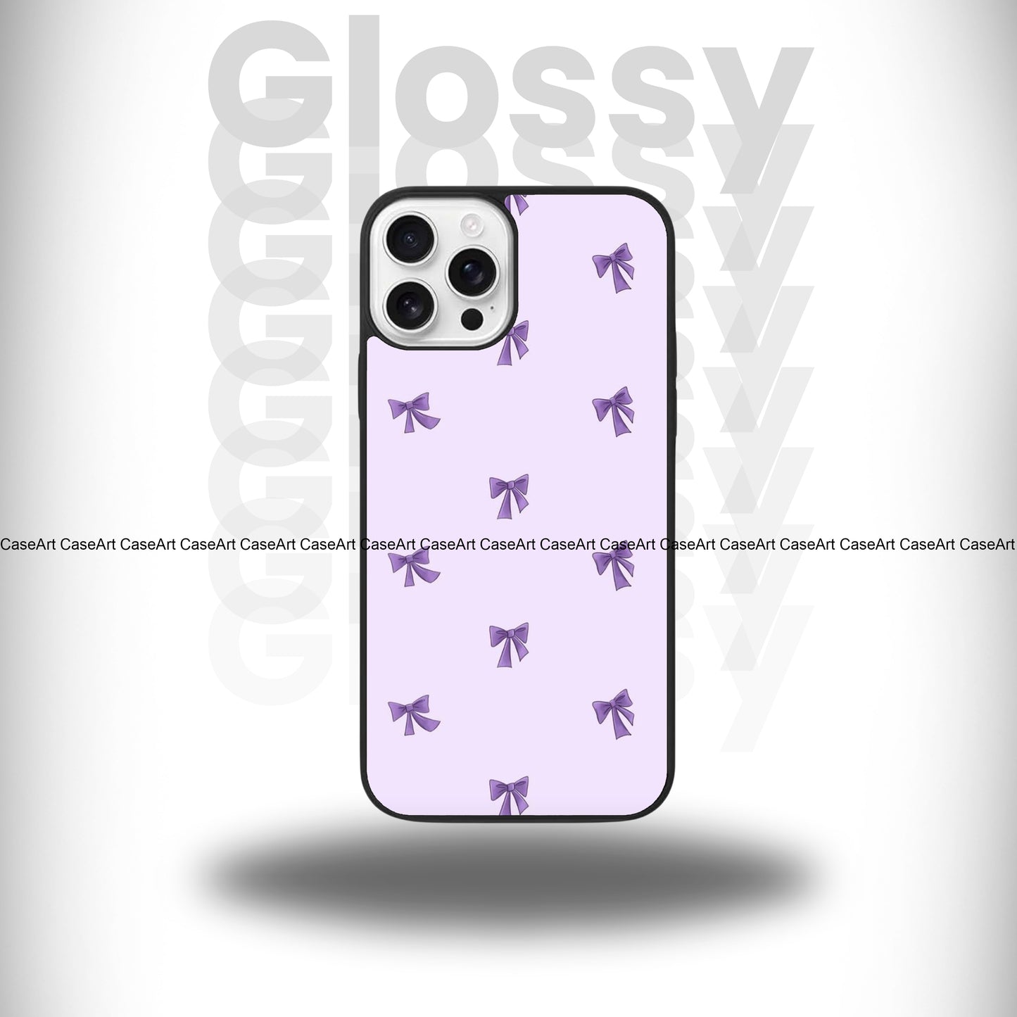 Purple Bows Glossy Case