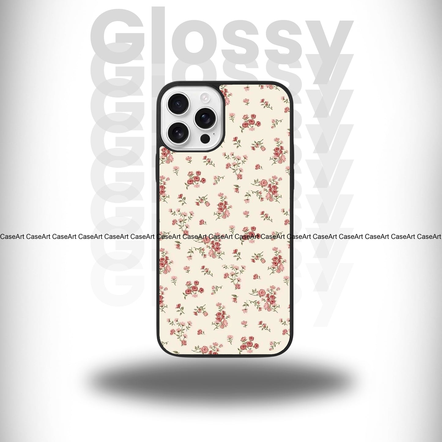 Pink Floral Glossy Case