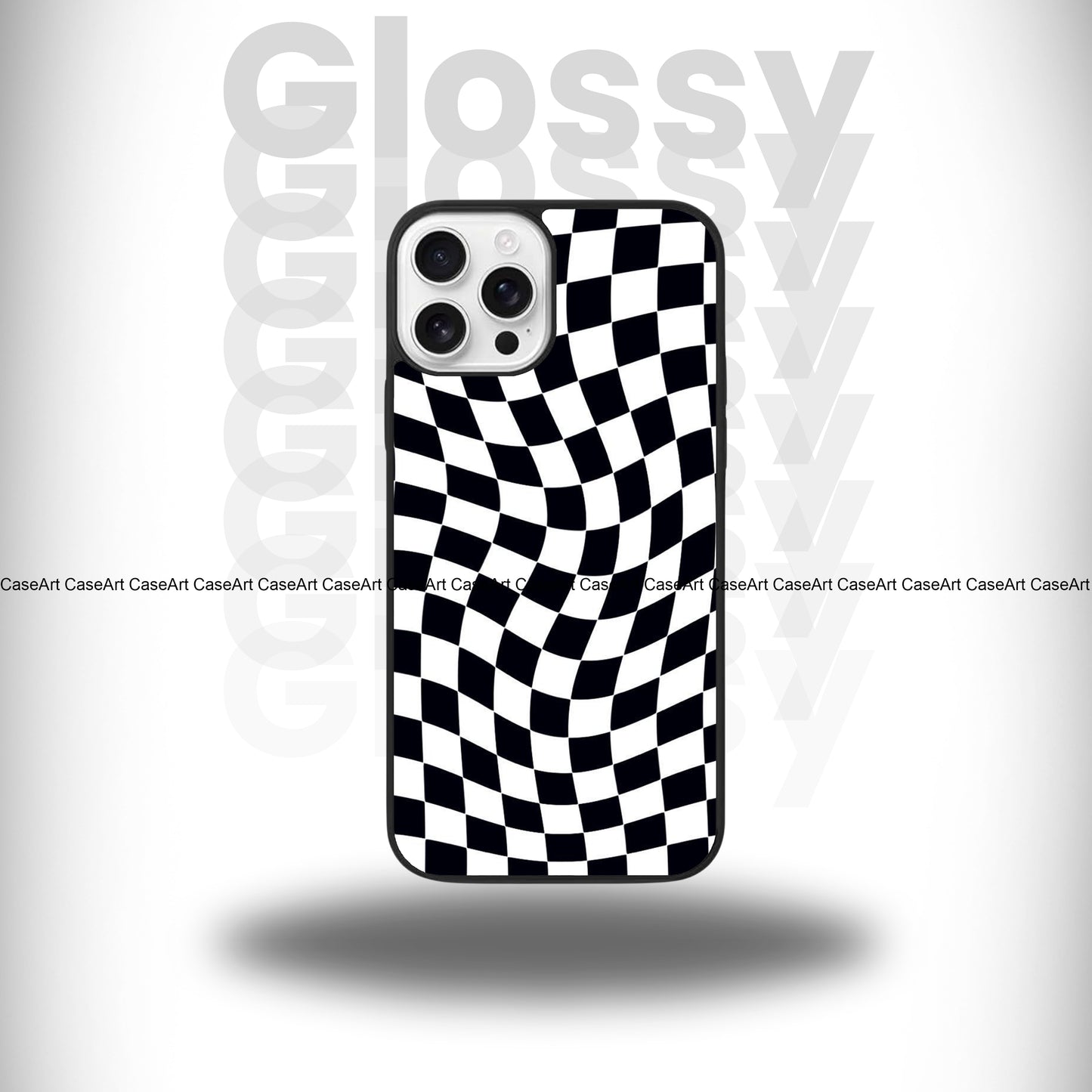 Black & White Checkered Glossy Case