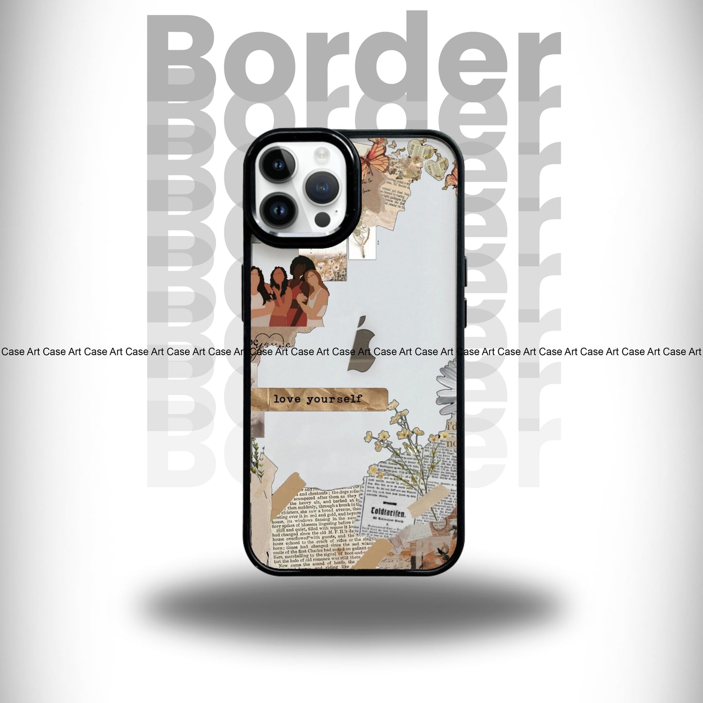Love Yourself Aesthetic Black Border Case