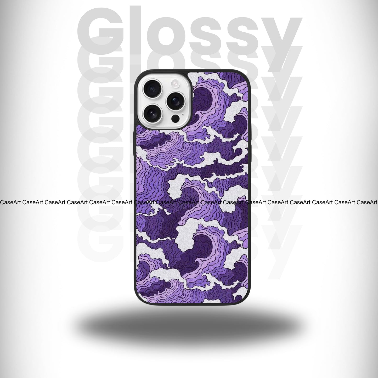 Purple Waves Glossy Case
