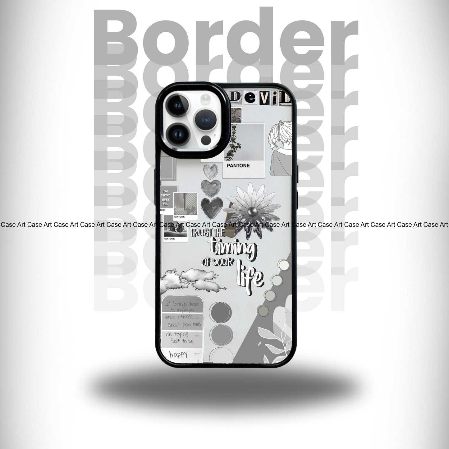 Devil Aesthetic Black Border Case