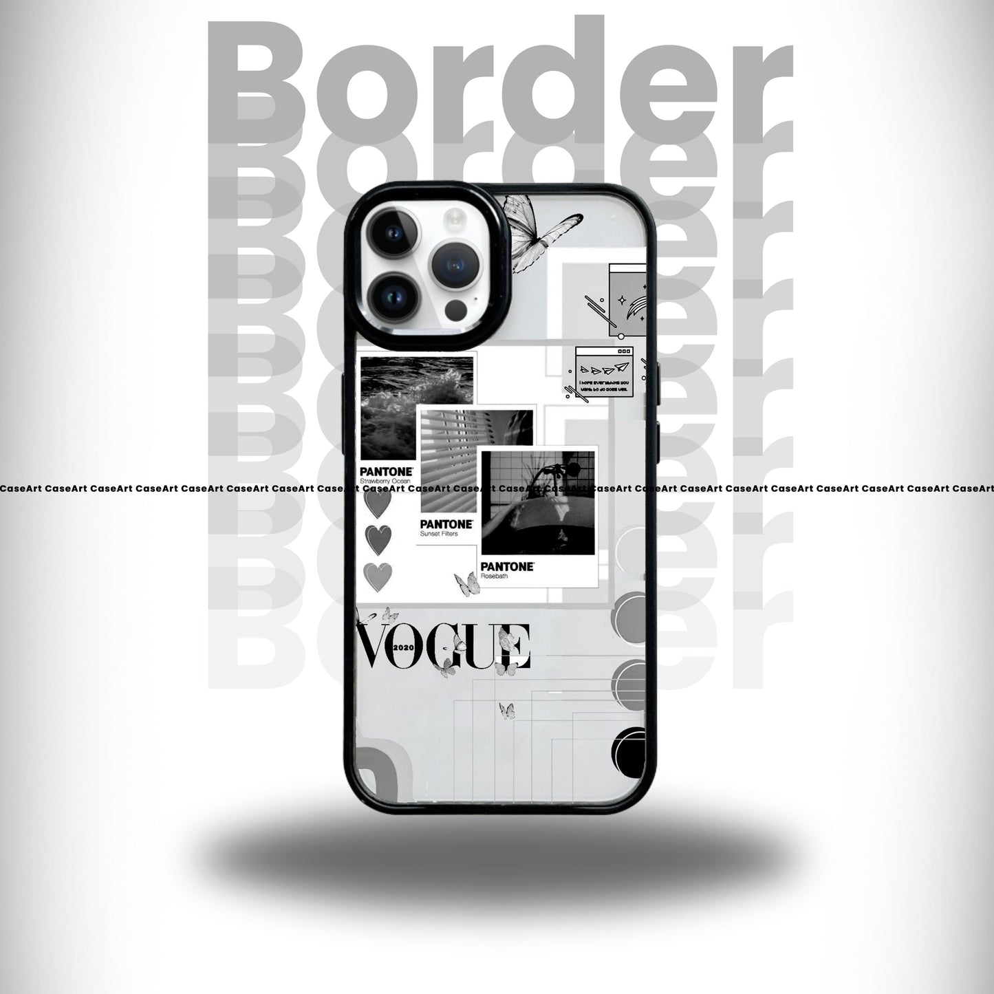 Vogue Aesthetic Black Border Case