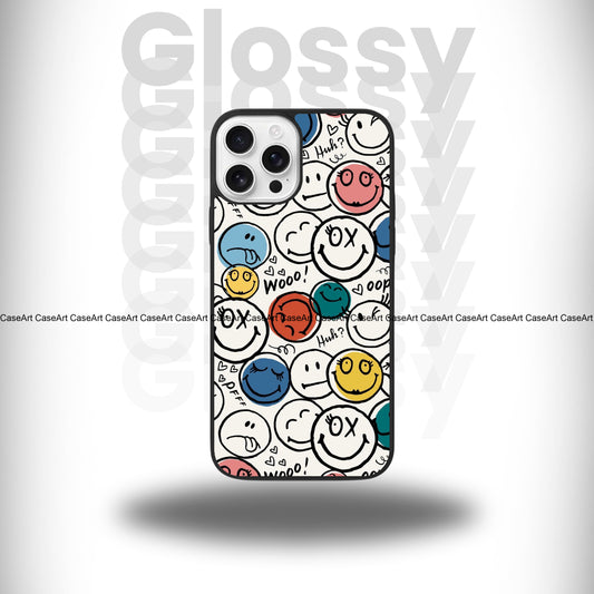 Funky Smiley Glossy Case