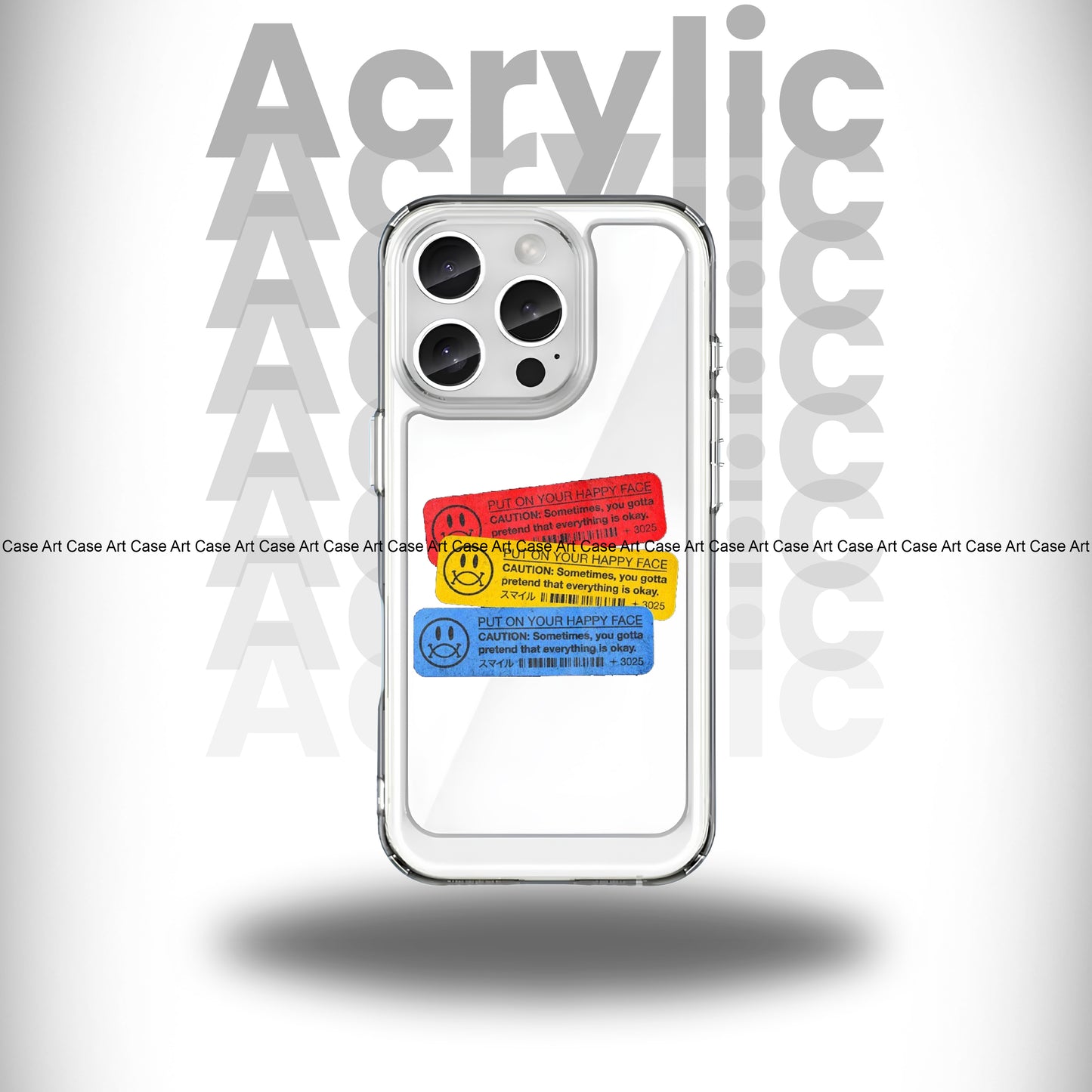 Caution Crystal Acrylic Case