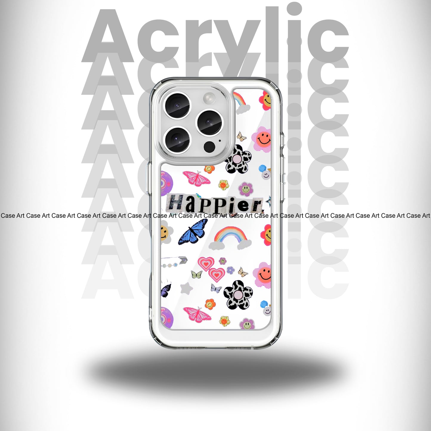 Happier Crystal Acrylic Case