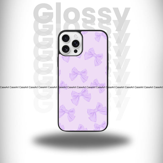 Purple Bows Glossy Case