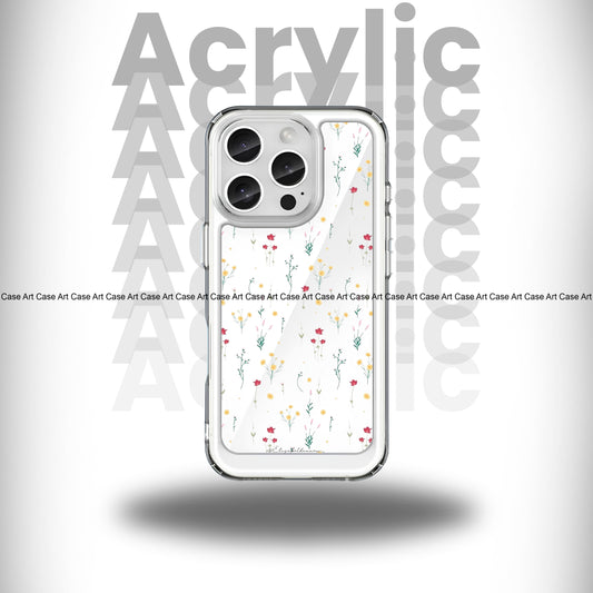 Flowers Spot Crystal Acrylic Case