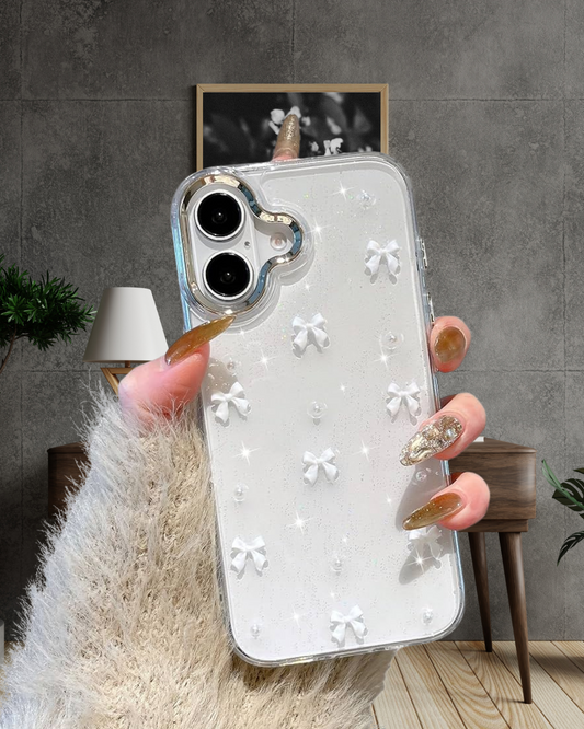 White Bow Resin Case